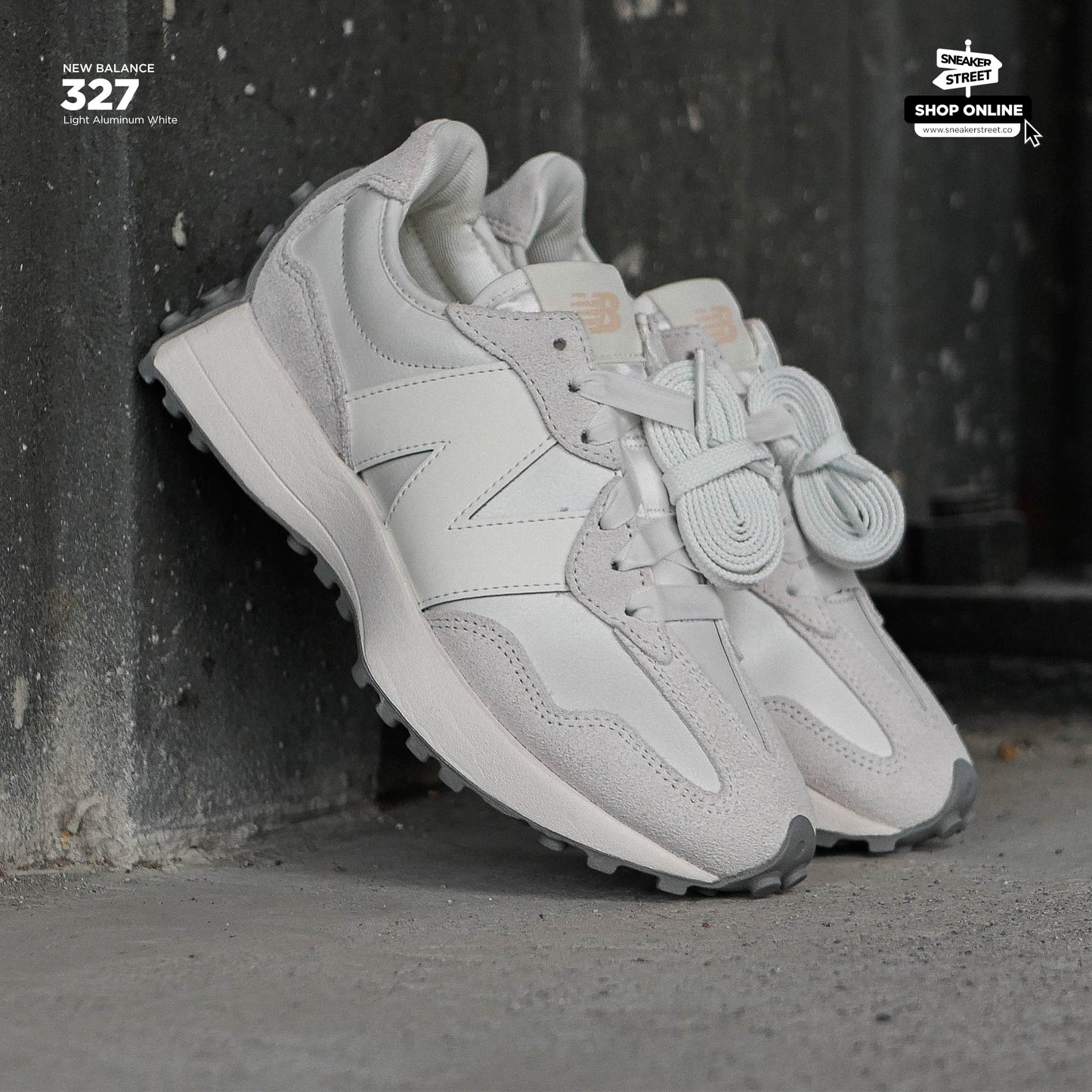 New Balance 327 Sea Salt White Grey (Womens)