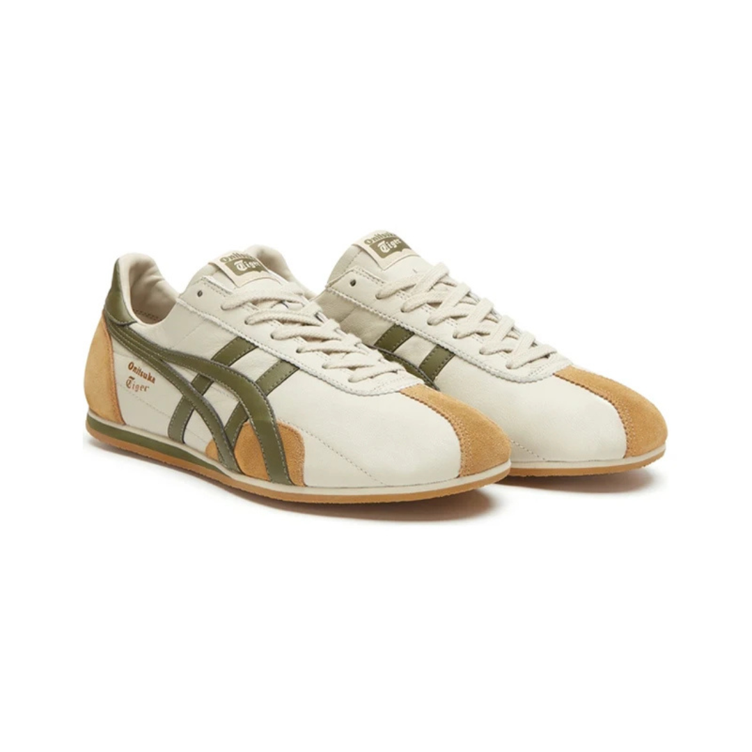 Onitsuka Tiger Runspark Beige Olive Green Mustard Yellow